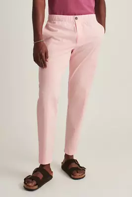 Bonobos Men's Pink Sheersucker Cotton Stretch Elastic Waist Off Duty Pant XXL • $19.99