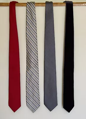 Lot Of 4 Ties - (2) Original Penguin (1) Ben Sherman And (1) Bar III • $0.99