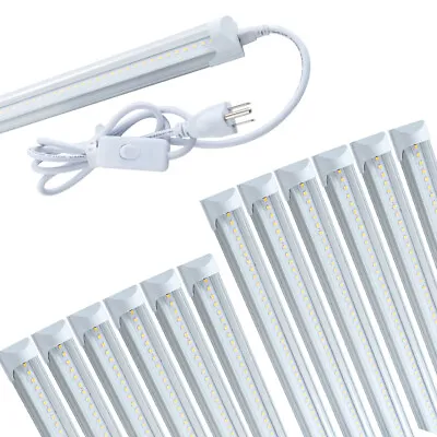 4FT 12 Pack LED Shop Light T8 Linkable Ceiling Fixture 24W Daylight 6000K Clear • $109.99