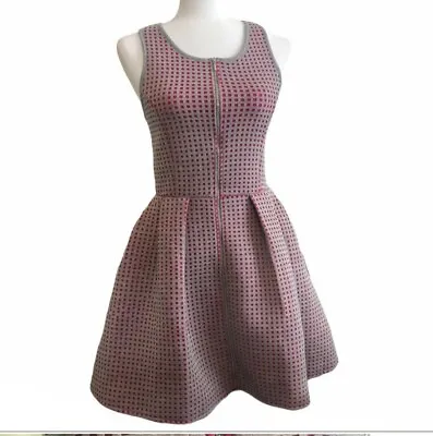 Romeo & Juliet Couture Dress Pink Magenta Grey Size Medium NWT Fit N Flare  • $15