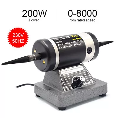 200W Jewelry Rock Lathe Bench Polisher Grinder Machine Wheel Buffer Motor 220V • $115.99