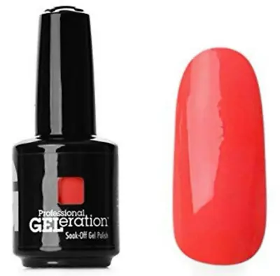 £10.95 • Buy CONFIDENT CORAL Jessica GELeration Gel Nail Polish Red/Orange