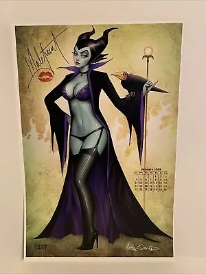 Nathan Szerdy SIGNED Maleficent Calendar Comic Art Print Pin-Up Disney • $25.99