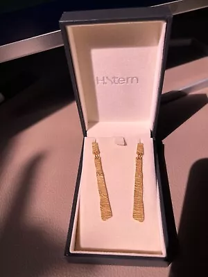 Rare H Stern 18k Gold Earrings W/ Diamonds; ARTWORK Portfolio; Never Worn • $3000