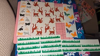 Vintage Mrs Grossmans Stickers Lot Opal Butterfly Monkeys Cats Grass • $5.75