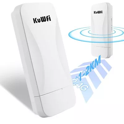 Point To Point Wireless WiFi Bridge 2.4G Long Range CPE Indoor/Outdoor 1KM Tr... • $82.40