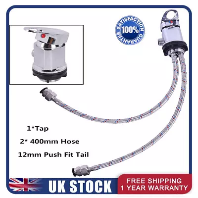 Shower Mixer Tap Outlet 1/2  With 400mm Push Fit Tails For Motorhome Campervan • £35.88