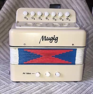 Authentic Mugig Miniature 7-Key Accordion Tested & Works! • $48