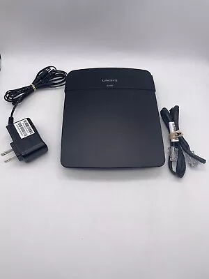 Cisco Linksys Wireless-N WiFi 300Mbps 2.4GHz Router 4-Port Switch E1200 W/Cables • $24