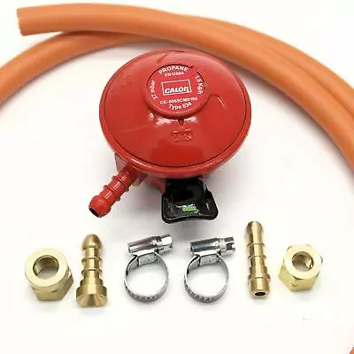 CALOR GAS BRAND REPLACEMENT UNIVERSAL BBQ HOSE/PIPE & 27mm PATIO REGULATOR KIT • £18.99