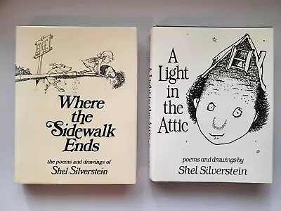 Shel Silverstein Books Lot Where The Sidewalk Ends/A Light In The Attic • $15.95