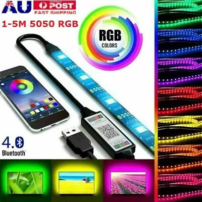1/2/3/4/5/10M 5V  30Leds/M USB RGB LED Strip Lights Bluetooth TV Backlight • $7.29