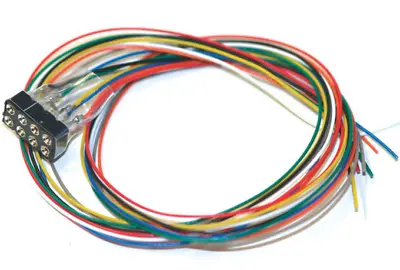 ESU 51950 Cable Harness 8-Pin Plug NEM 652 To Open Wires DCC Color Length 300mm • $7.82