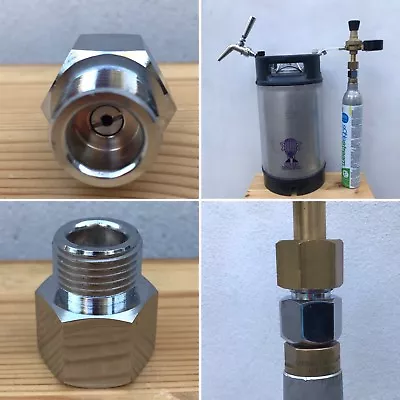 £15 • Buy Sodastream Co2 Adapter Regulator Homebrew Beer Corny Keg 6ACME-6G - W21.8 DIN477