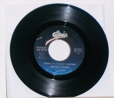 Michael Jackson - Wanna Be Startin Somethin - Instrumental - 45 Single Record • $9.97