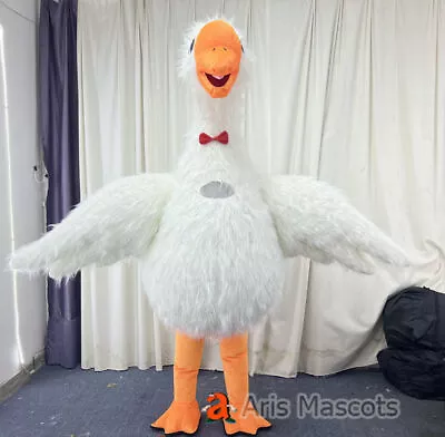 M White Swan Mascot Costume Adult Furry Goose Suit For Entertainment Stage Wear  • $178.20