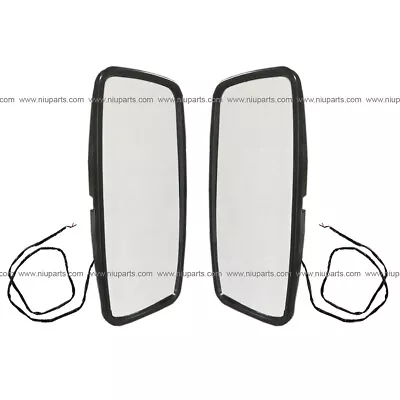 Door Mirror Main Flat Heated Black LH RH Fit Mitsubishi Fuso/ Isuzu NRR/GMC • $79