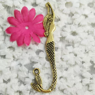 Free Ship 14 Pcs Antique Gold Plated Mermaid Bookmarks 81X21MM H-150 • $7.70
