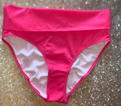 £3.99 • Buy Hot Pink Bikini Bottoms/briefs Size  Xl (uk 16-18) Fold Over 3 Way Wear