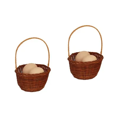  24 X7cm Mini Baskets For Crafts Little Kids Hamper Decorations • £9.99