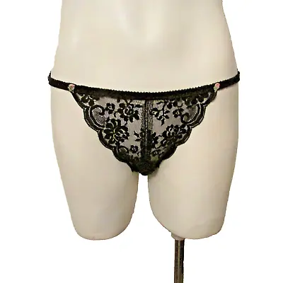 Maidenform Chantilly 27319 Silky Nylon Lace Hipster String Bikini Panties Small • $49