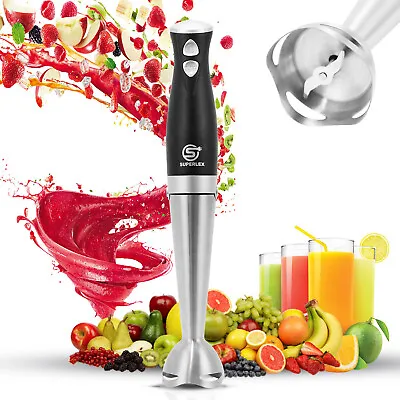 700W 2-IN-1Electric Handheld Blender Hand Stick Food Processor Mixer Fruit Whisk • £15.99