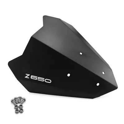 For Kawasaki Z650 2017-2019 Aluminum Windscreen Windshield Wind Deflector Black • £36.99