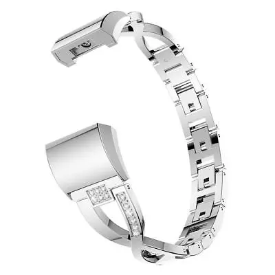 $22.99 • Buy Lady's Fitbit Charge 3 4 Stainless Steel Metal Wrist Band Wristband Watch Strap
