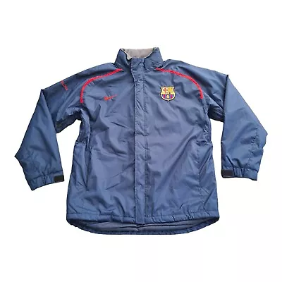 Vintage Nike Barcelona Size Large Jacket Managers Sub Coat Insulated Football • £39.95