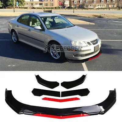 For Saab 9-3 2003-2007 Gloss Front Bumper Lip Splitter Spoiler Red Lower Chin • $88.48