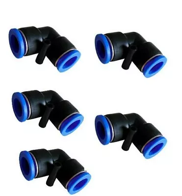 5X 5/16  OD Tube 90 Degree Elbow Pneumatic Fitting Push To Connect Air Fitting • $7.95