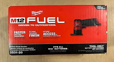 Milwaukee 2531-20 M12 FUEL 12V Cordless Orbital Detail Sander - Bare Tool New • $109