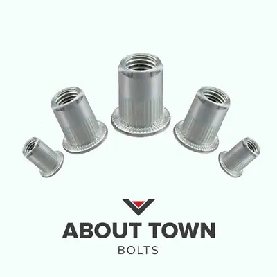 Rivnuts Stainless Steel Knurled Head Threaded  Rivet Nuts Blind Nutserts M4-M10 • £3.06