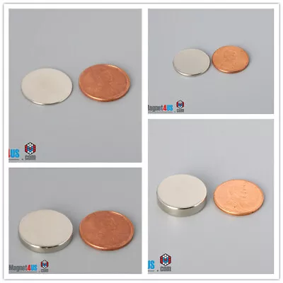 N52 3/4 Dia 19mm Rare Earth Neodymium Flat Thin Crafts Strong Round Magnet Disc • $22.99