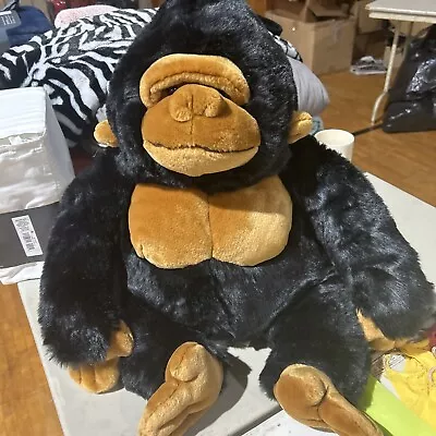 Large Gorilla Monkey Stuffed Animal Plush 24  Douglas For Walmart Black Brown • $14.99