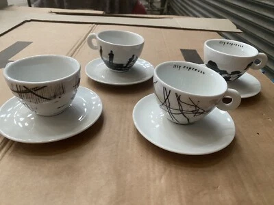 £50 • Buy Illy Art Collection  4 Espresso Cups & Saucers  Set