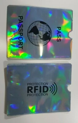 $3 • Buy 5 X RFID Blocking Sleeve NFC Anti Scan ID Passport Holder Case, Harlequin