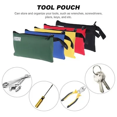 $12.88 • Buy 5PCS Canvas Tool Pouch Bags Zipper Small Multipurpose Organizer Pouch Heavy Duty