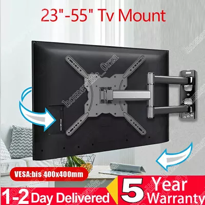 Full Motion TV Wall Mount Bracket Swivel Tilt 26 32 40 42 50 52 55 Inch LED LCD • £14.90