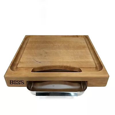 John Boos Newton Prep Master Maple Wood Cutting Board W Pan 15x14x2.25 Flaws • $149.97