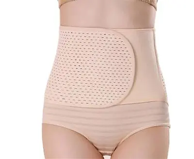 QUUPY Postpartum Belly Wrap Belt Band Women Body Shaper Abdominal Binder Postna • £13.49