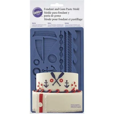 £14.99 • Buy Wilton Mould Nautical Fondant Gum Paste Anchor Sail Boat Cake Decorating 