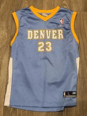 Vintage Reebok Denver Nuggets Marcus Camby Jersey Size Youth Large • $25