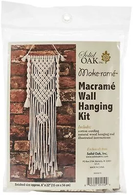 Solid Oak Macrame Wall Hanging Kit-Three Triangles • $13.57