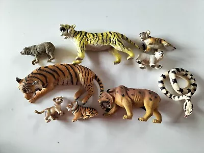 Toy Wild Animals Tigers And Cub Snake Bears Sabre Toothed Tiger Used • £5