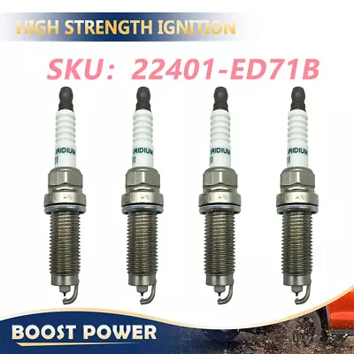 Set Of 4 Iridium Spark Plugs 22401-ED71B Fit Nissan Versa 1.6L FXE20HE11 • $26.73
