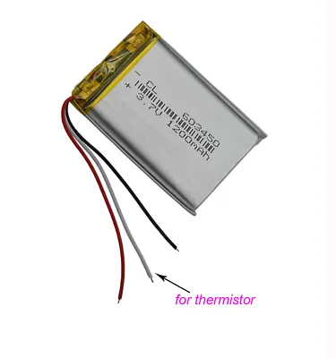 £8.54 • Buy 3.7V1200mAh 3 Wires For Thermistor Polymer Li Battery For Navigation GPS  603450