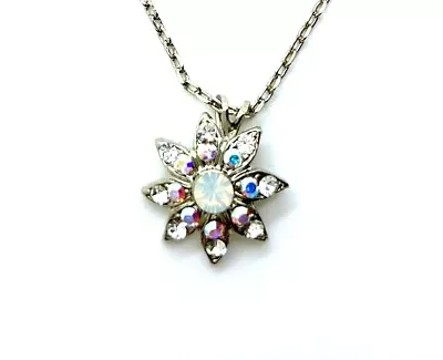 Necklace Pendant By Mariana Sweet Summer Coll. Flower Shape White Opal & Clea... • $59