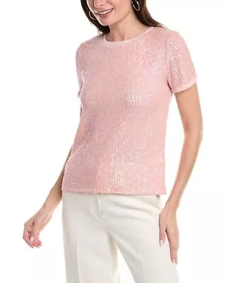 Anne Klein Banded Sequin Mesh T-Shirt Women's • $49.99