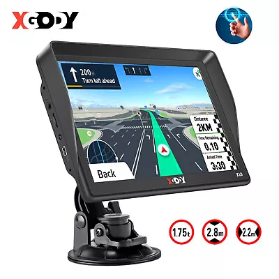 XGODY 9'' Truck HG LGV Lorry Sat Nav Mortorhome GPS Navigation UK & EU Maps 2024 • £60.99